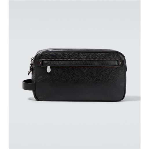 Brunello Cucinelli beauty case in pelle