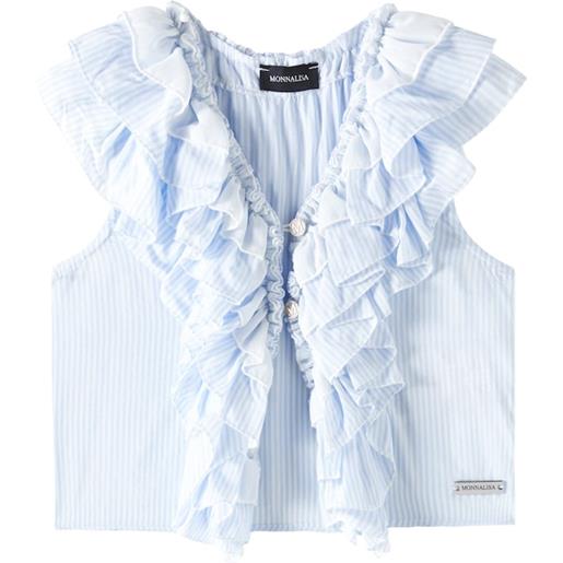Monnalisa top a righe con volant