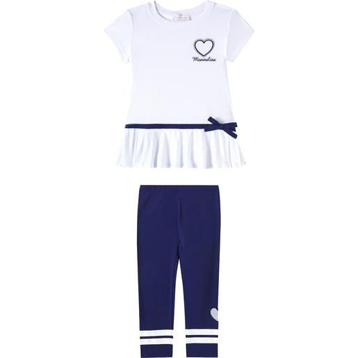 Monnalisa top e leggings in jersey di cotone