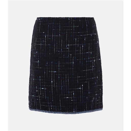 Etro minigonna in tweed di misto cotone