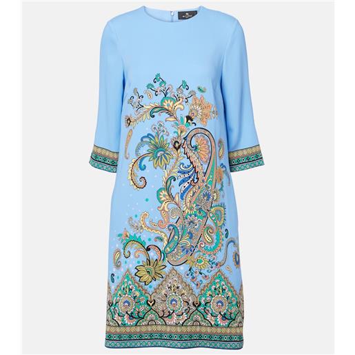 Etro abito corto con stampa paisley
