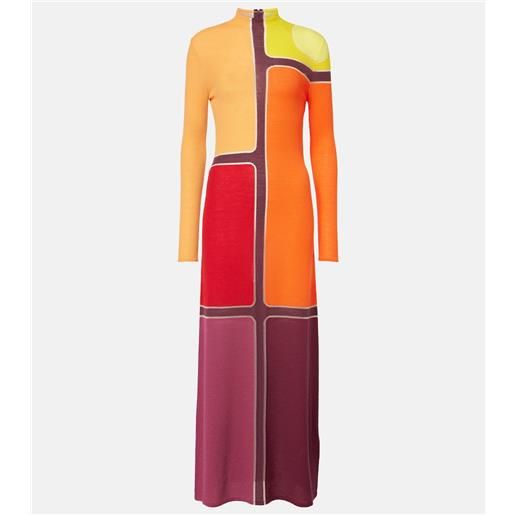 Gabriela Hearst abito lungo apollonis in lana e cashmere