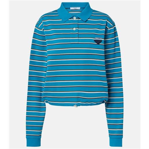 Prada polo in cotone a righe