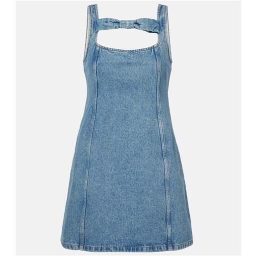 Nina Ricci abito corto di jeans con fiocco