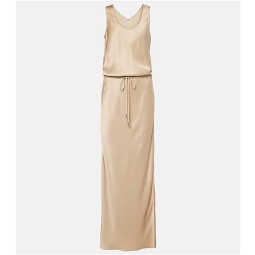 Brunello Cucinelli abito lungo in satin
