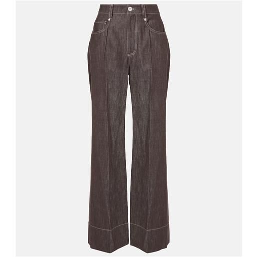 Brunello Cucinelli jeans a gamba larga e vita media