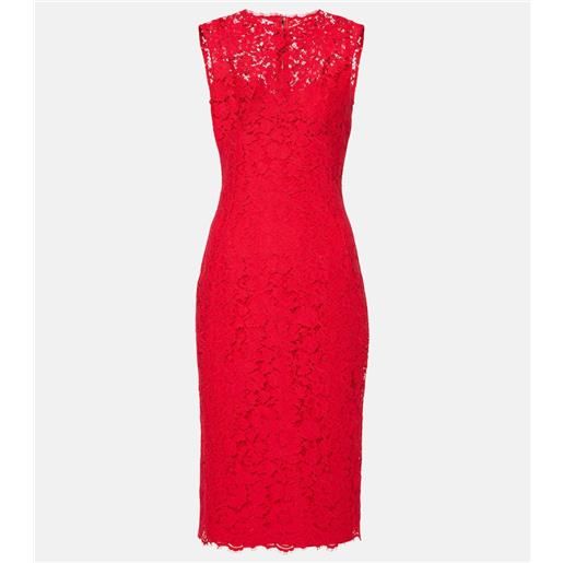Dolce&Gabbana abito midi in misto cotone