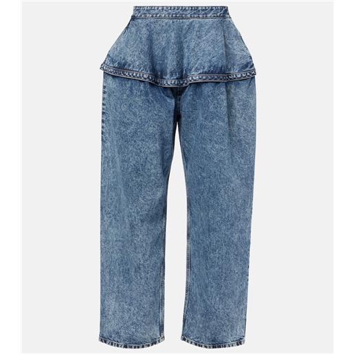 Alaia alaã¯a jeans a gamba larga e vita bassa