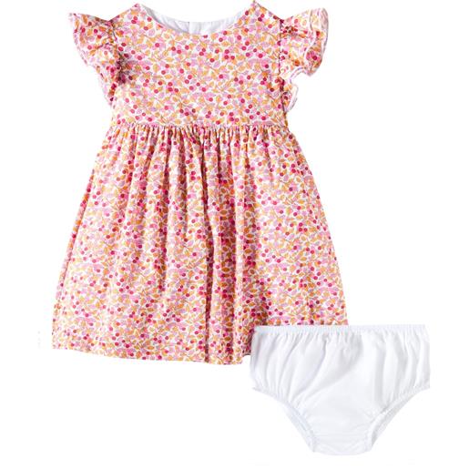 Il Gufo baby - abito e culottes in cotone con stampa floreale