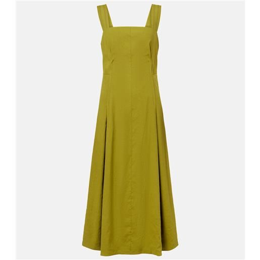 Vince abito midi in misto lino