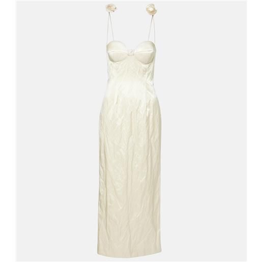 Magda Butrym abito bustier in misto cotone con lamé