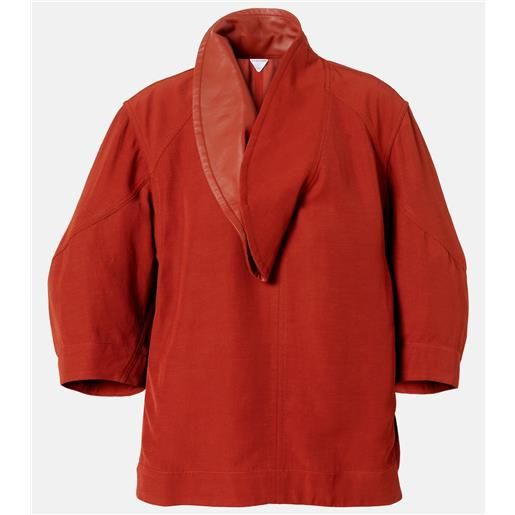 Bottega Veneta blusa con pelle