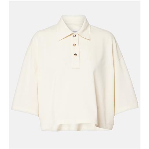 Bottega Veneta polo cropped in cotone