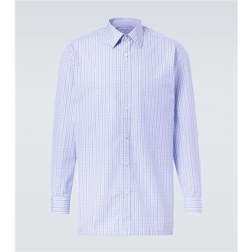 Charvet camicia in popeline di cotone a quadri