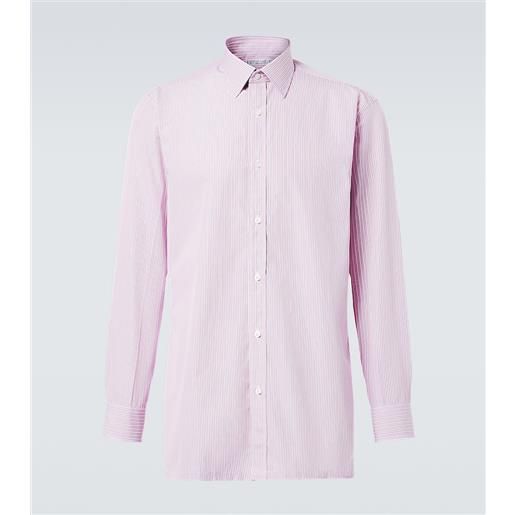 Charvet camicia in popeline di cotone a righe