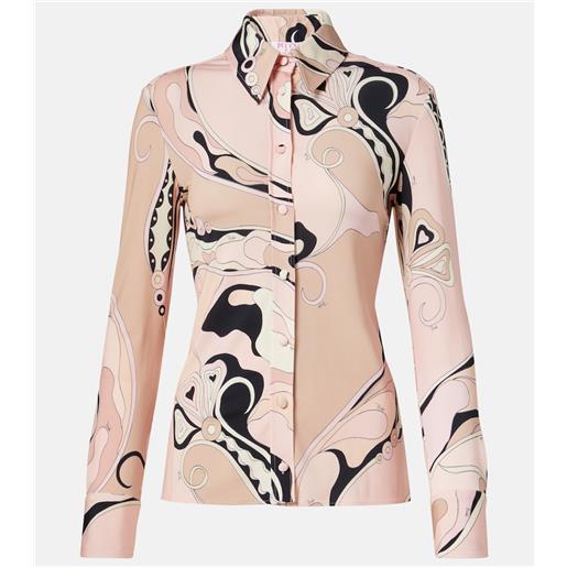 Pucci camicia orchidee in raso di jersey