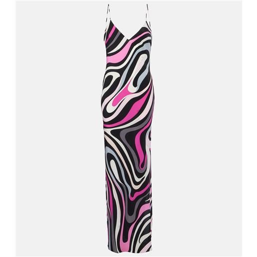 Pucci abito sottoveste marmo in crêpe de chine