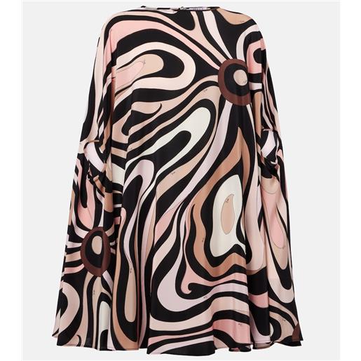 Pucci abito corto marmo in crêpe de chine