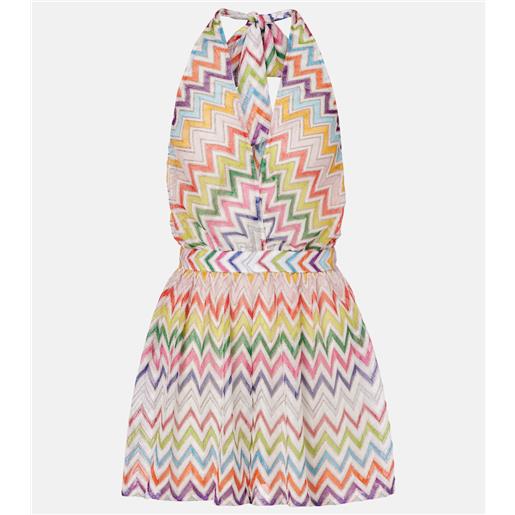 Missoni jumpsuit corta con lamã© a zig-zag