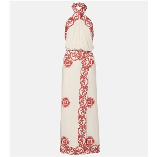 Johanna Ortiz abito midi in cotone con stampa