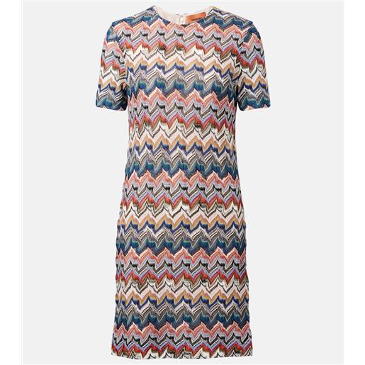 Missoni abito corto con lamé a zig-zag