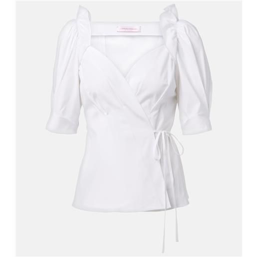 Carolina Herrera top a portafoglio in misto cotone