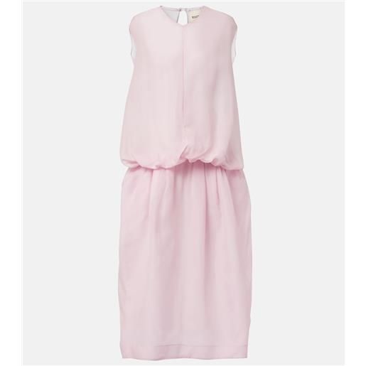 Khaite abito midi noah in organza di seta