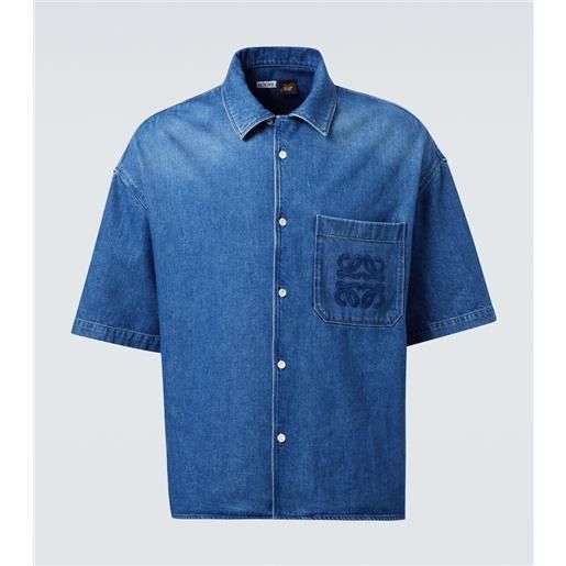 Loewe x paula's ibiza - camicia bowling di jeans