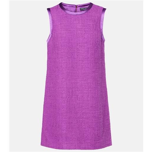 Dolce&Gabbana abito corto in misto cotone e seta