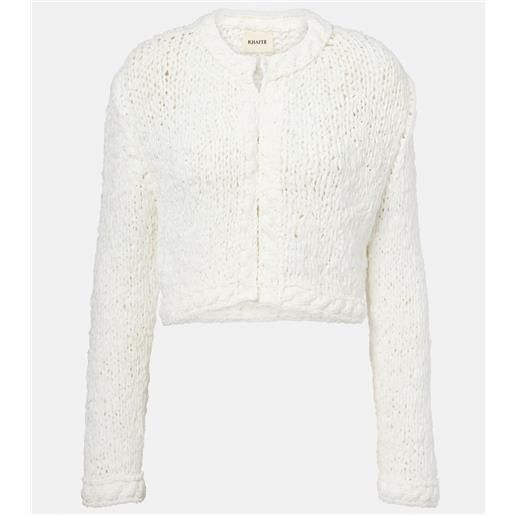 Khaite cardigan genevieve in maglia traforata