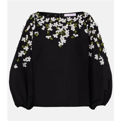 Carolina Herrera top in misto cotone con applicazioni