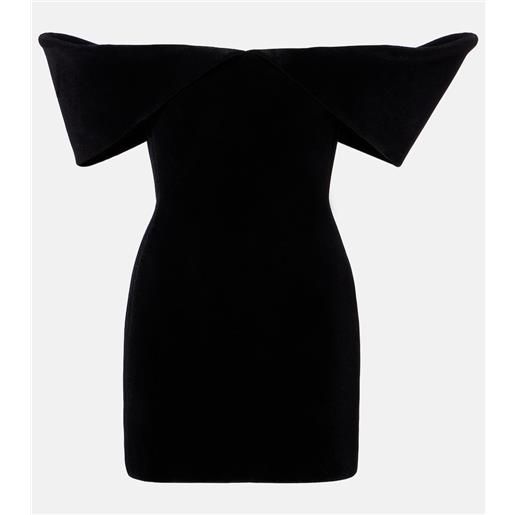 David Koma abito corto off-shoulder in velluto