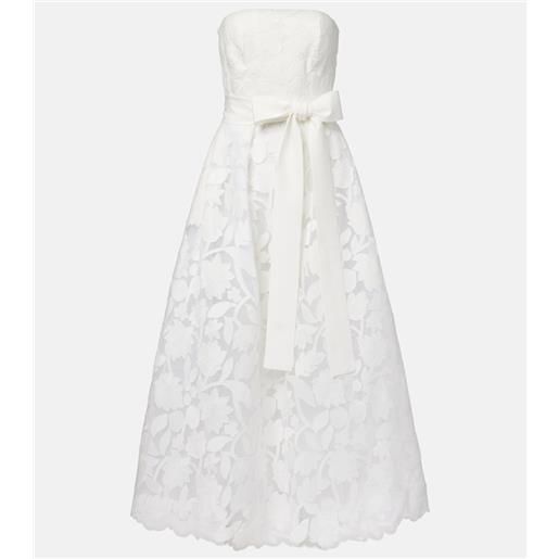 Elie Saab abito lungo in tulle con ricamo