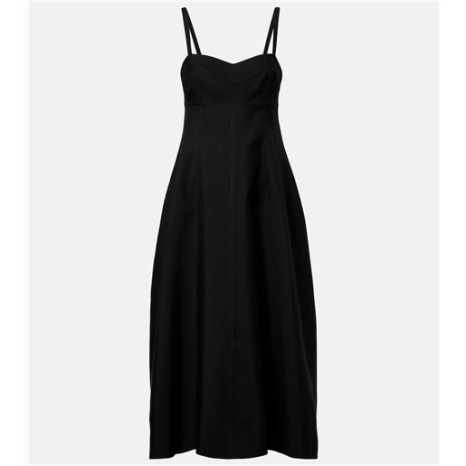 Jil Sander abito midi in gabardine