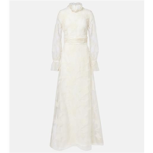 Markarian bridal - abito lungo adeline in organza di seta
