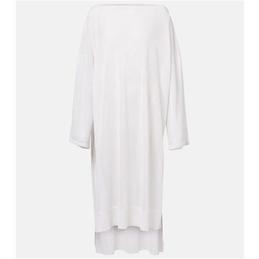 Alaia alaïa caftano in lino e seta