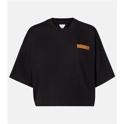Bottega Veneta t-shirt cropped in jersey di cotone