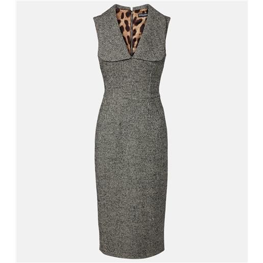 Dolce&Gabbana abito midi in misto lana