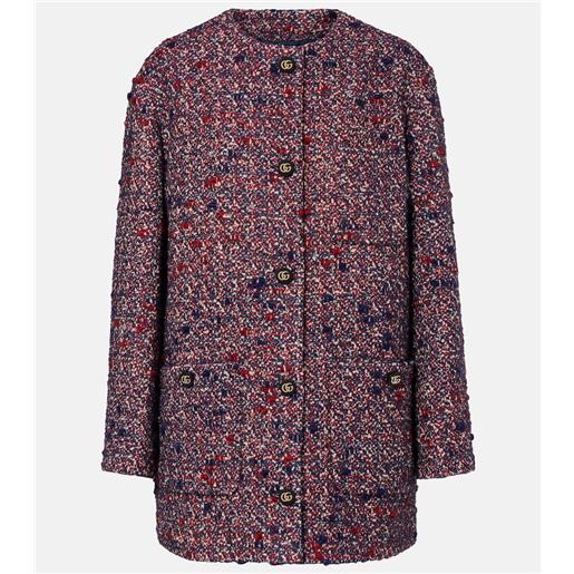 Gucci giacca in tweed di misto lana