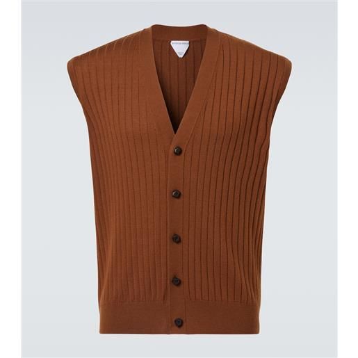 Bottega Veneta gilet in maglia di lana a coste