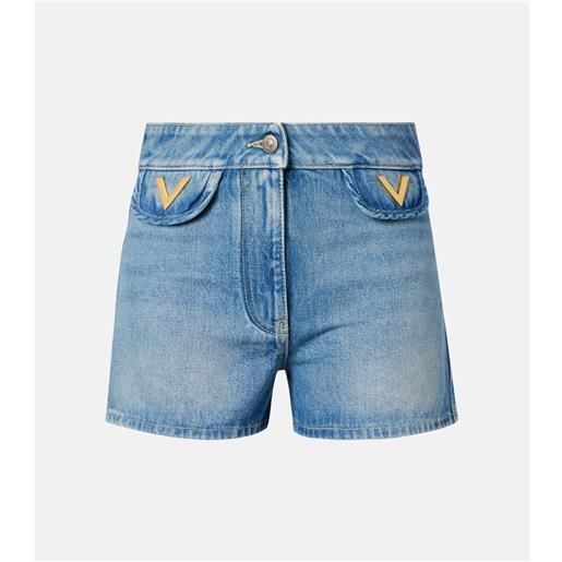 Valentino shorts di jeans vgold a vita media