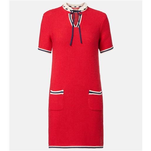 Valentino abito corto in cotone e lana
