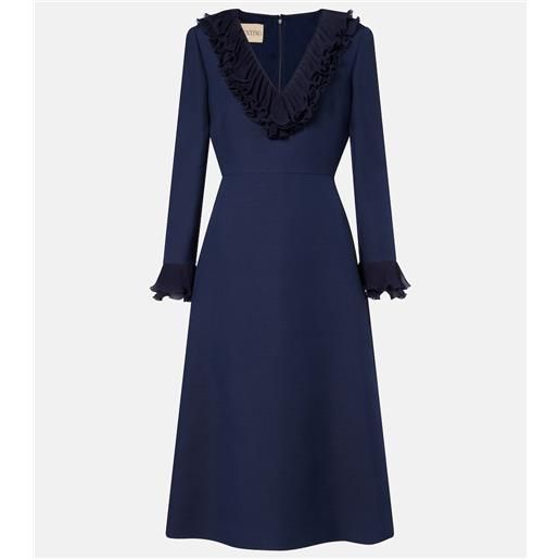 Valentino abito midi in crepe couture