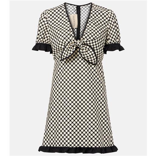Valentino miniabito in popeline di cotone a pois