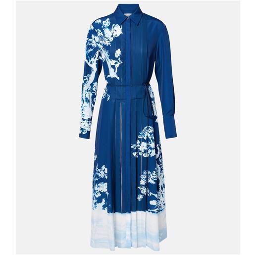 Erdem abito midi con stampa e cintura