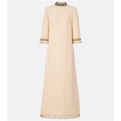 Valentino abito lungo cady couture in seta