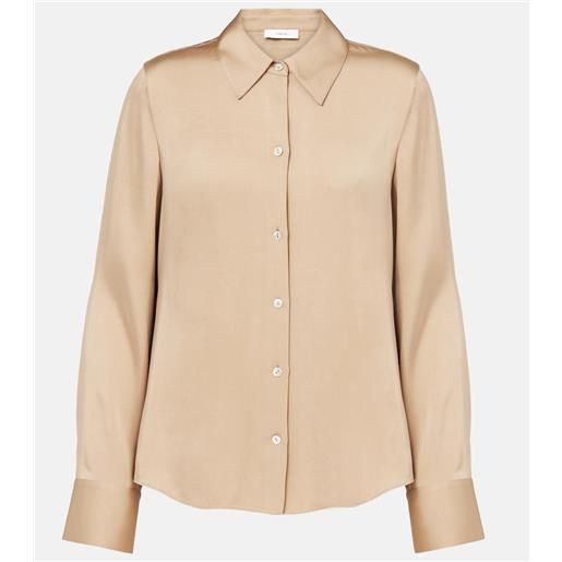 Vince camicia in raso di misto seta