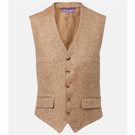 Ralph Lauren Collection gilet holland in tweed di lino