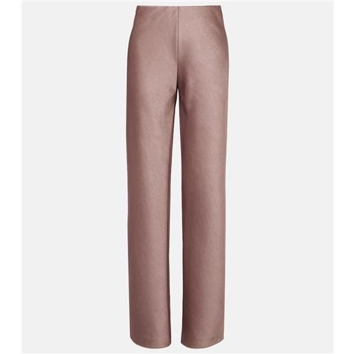 Vince pantaloni regular in raso a vita alta