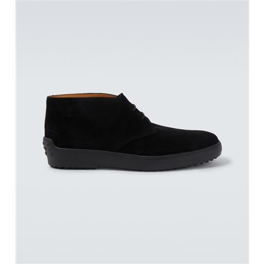 Tod's stivaletti stringati in suede